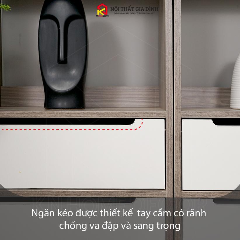 Kệ sách gỗ 4 tầng đa năng KN Home Decor, Tủ gỗ đa năng nhiều tầng gỗ MDF phủ Melamine  KS_MS29A