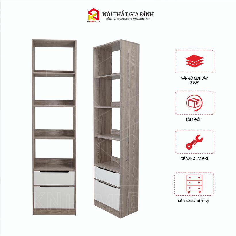 Kệ sách gỗ đa năng 6 TẦNG KN Home Decor , tủ gỗ văn phòng nhiều tầng, gỗ MDF phủ Melamine KS_MS29C
