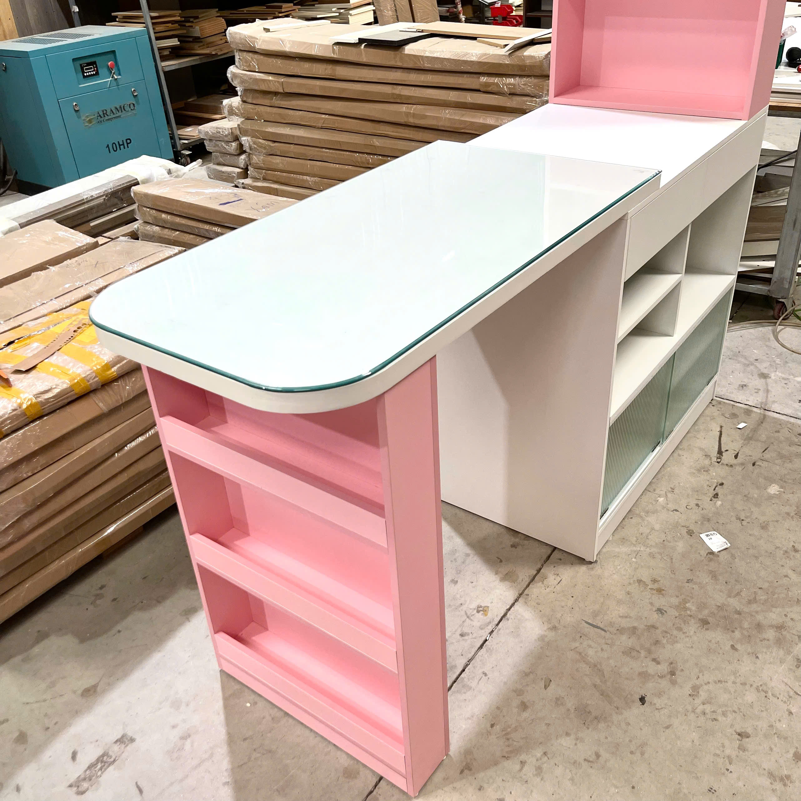 BÀN ĂN KẾT HỢP TỦ LƯU TRỮ ĐA NĂNG 205x40/60x200CM – KN HOME DECOR