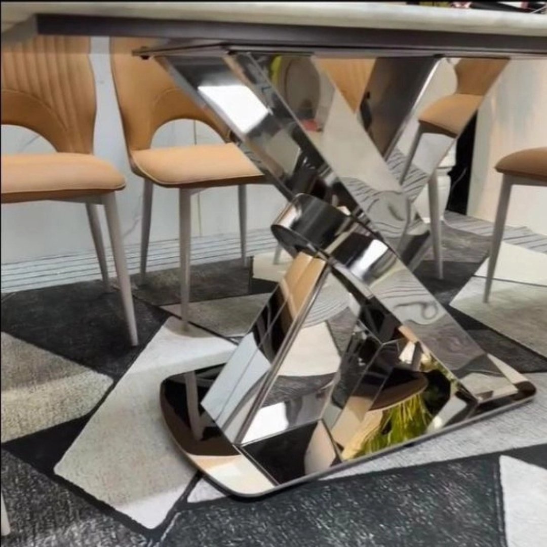 Bàn ăn Valeria 160x80 chân inox 304