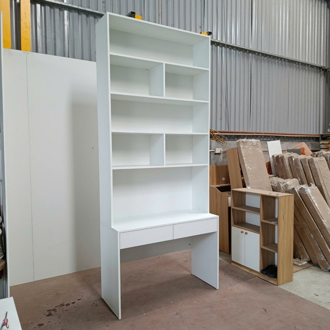 Bàn học 1m kèm giá sách