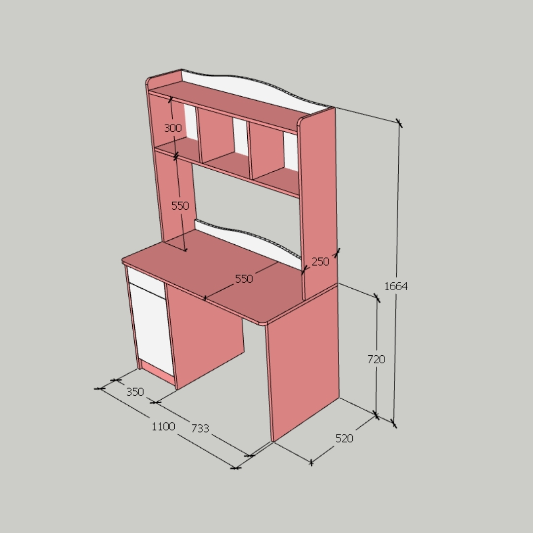 Bàn học MDF 17mm phủ melamine chống trầy