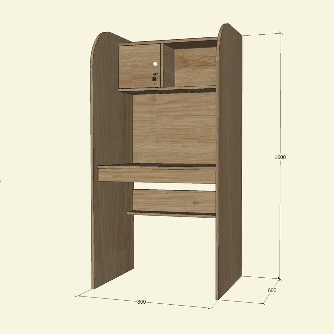 Bàn học 100x60x160 tối ưu không gian phòng ngủ nhỏ