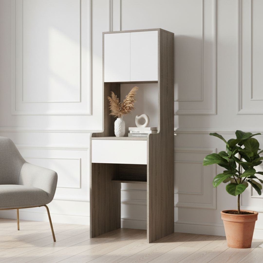 Bàn trang điểm MDF phủ Melamine có ngăn kéo, thiết kế thanh lịch, thương hiệu KN Home Decor.