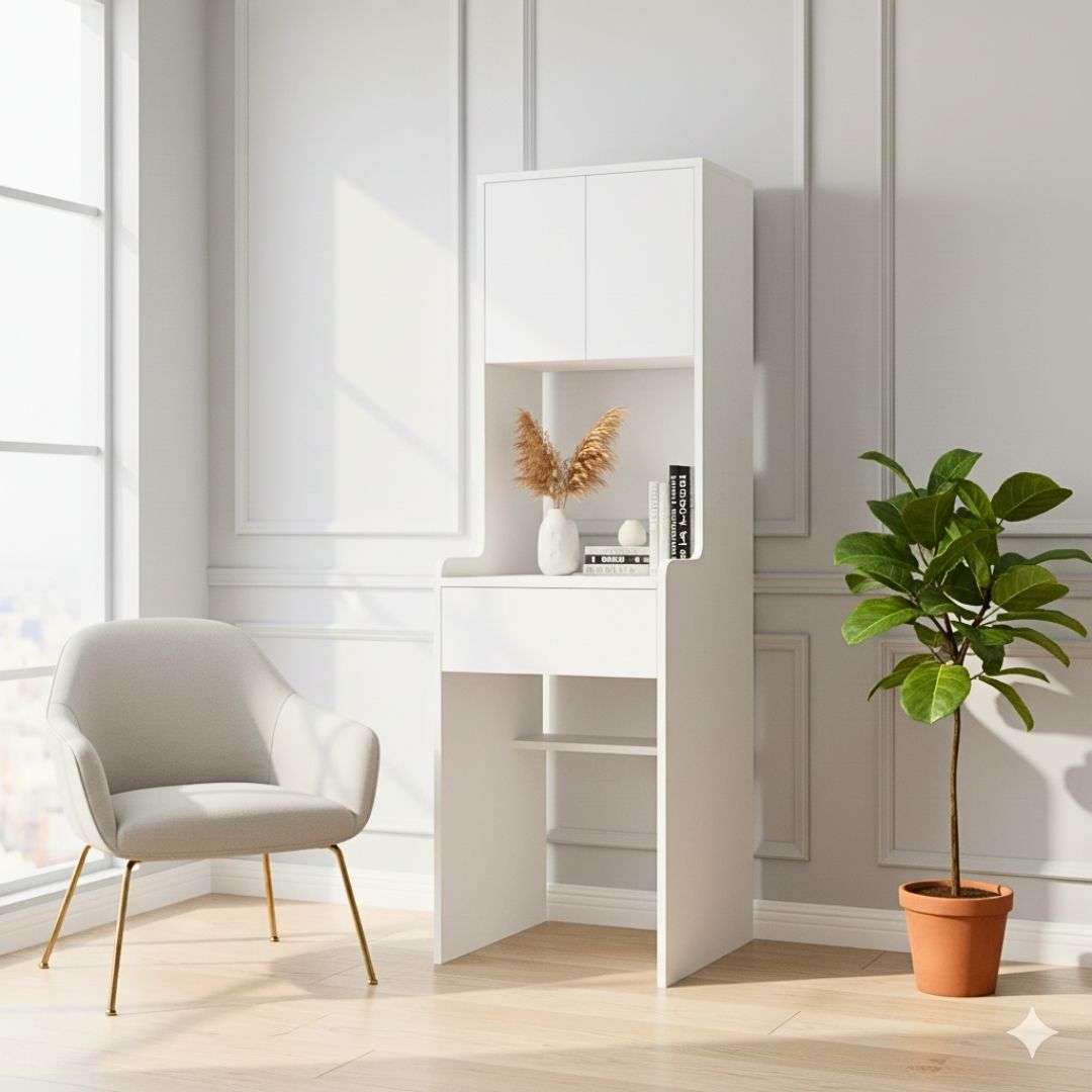 Bàn trang điểm MDF phủ Melamine có ngăn kéo, thiết kế thanh lịch, thương hiệu KN Home Decor.