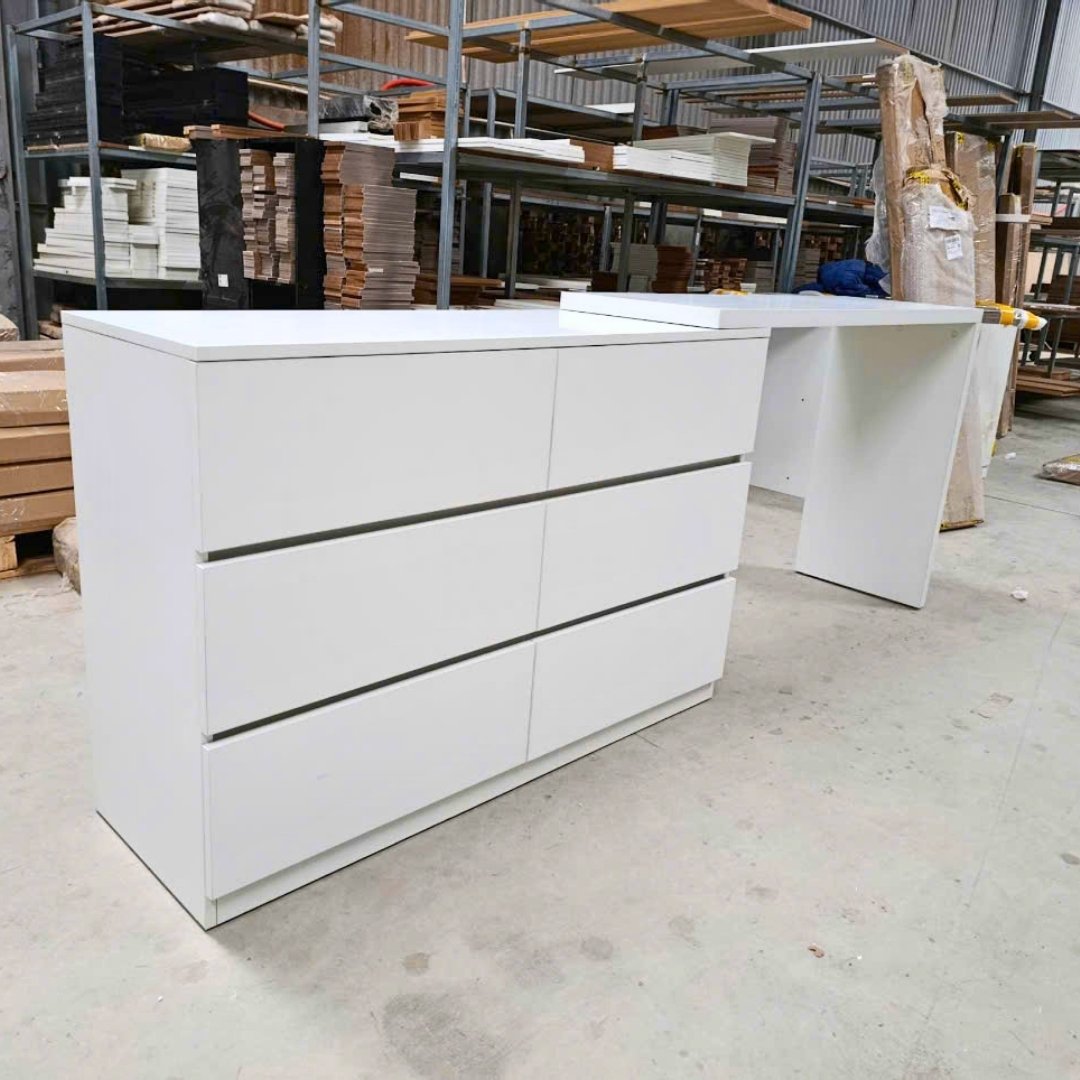 Bàn Trang Điểm Kết Hợp Tủ Ngăn Kéo MDF Melamine 120x40x83cm Hiện Đại KN Home Decor KN-BTD1204083