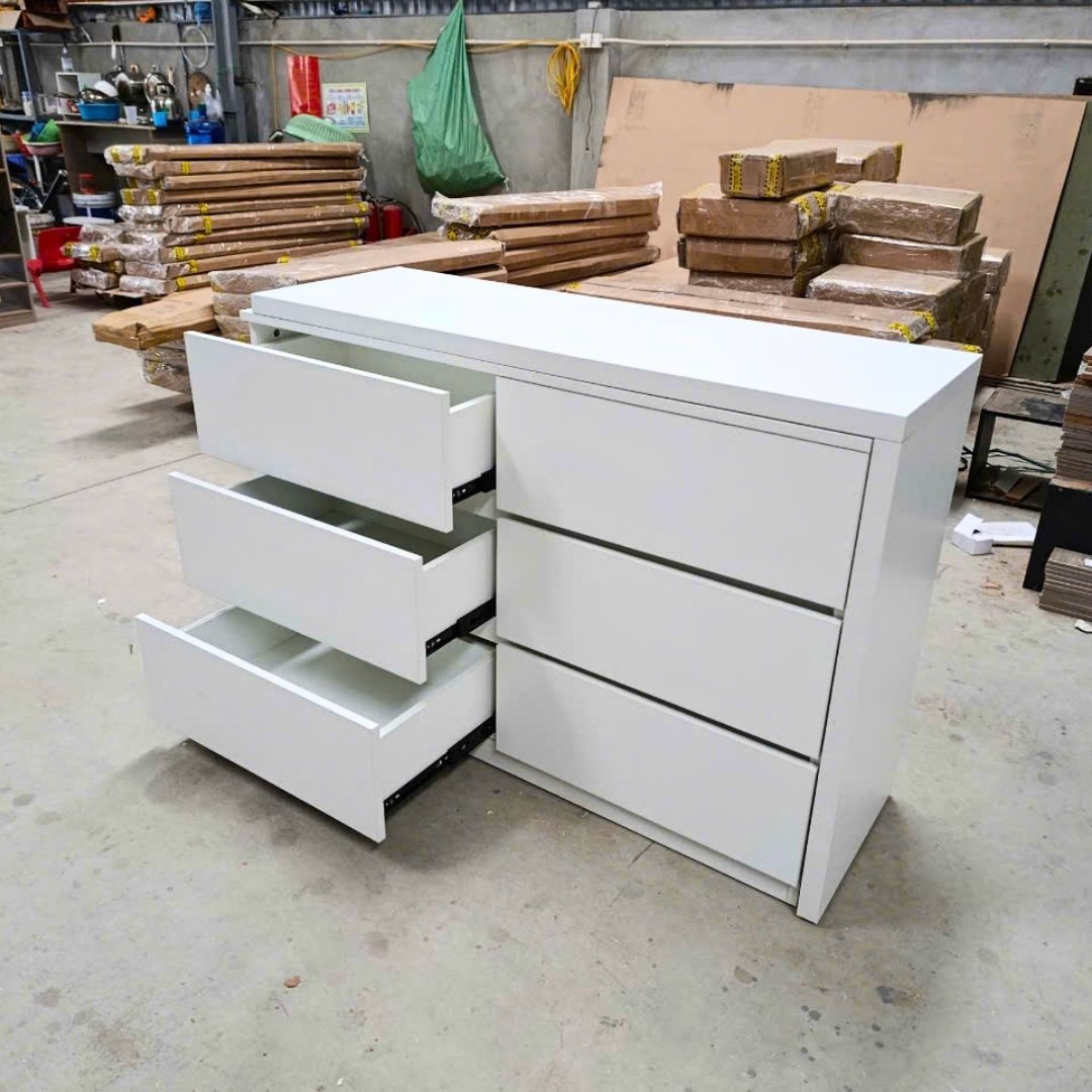 Bàn Trang Điểm Kết Hợp Tủ Ngăn Kéo MDF Melamine 120x40x83cm Hiện Đại KN Home Decor KN-BTD1204083