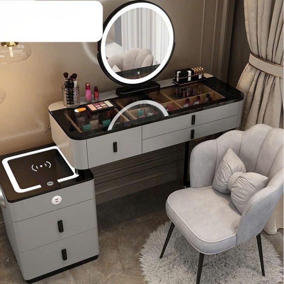 Bàn trang điểm mặt kính cường lực hiện đại