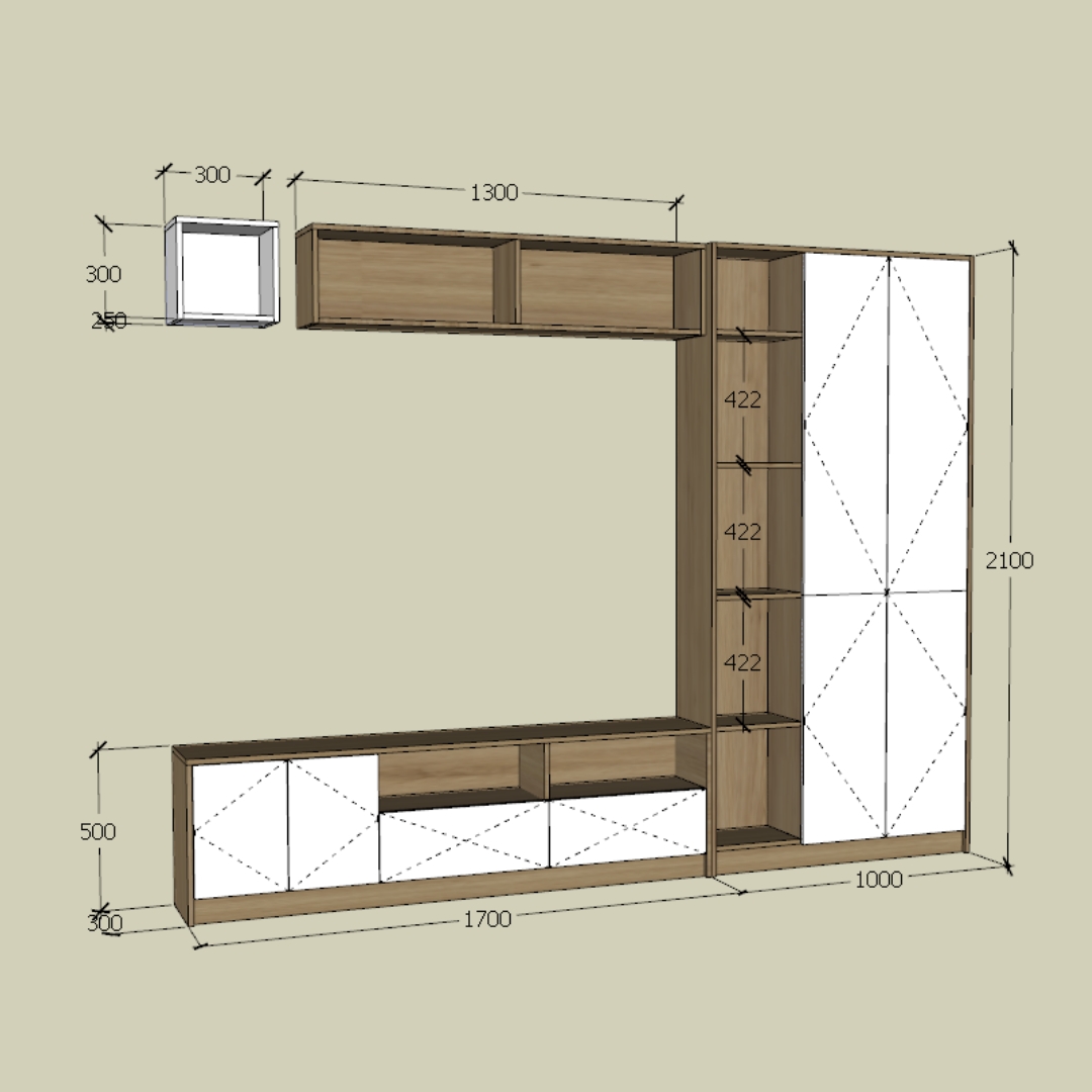 Kệ tivi gỗ MDF phủ Melamine hiện đại, thiết kế đơn giản, có nhiều kích thước và màu sắc tùy chọn, thương hiệu KN Home Decor.