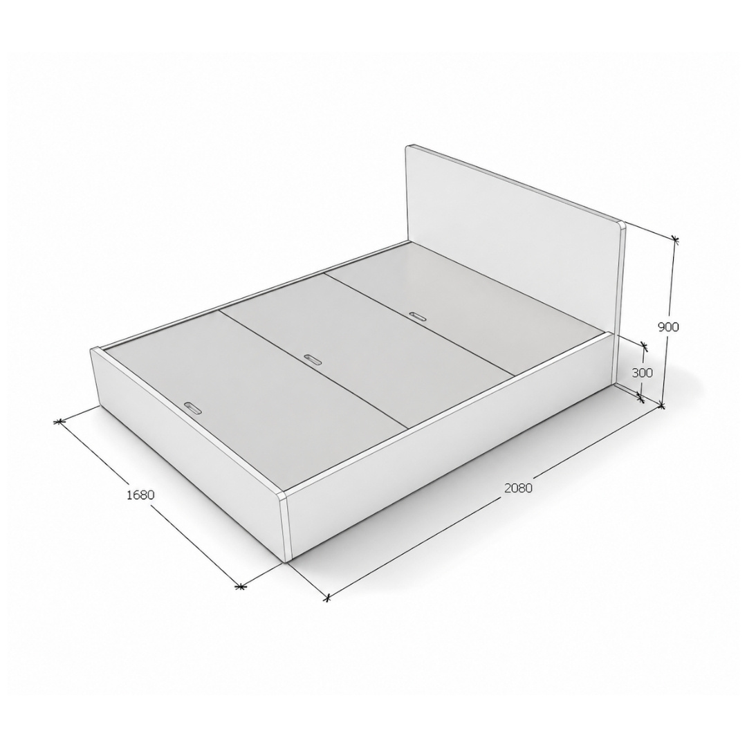 GIƯỜNG NGỦ HỘC LƯU TRỮ BO CONG – KN HOME DECOR