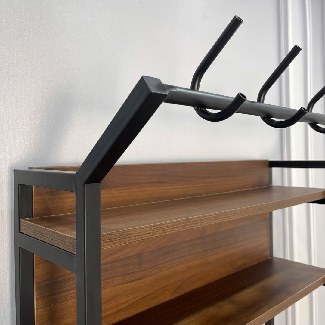 Tủ để đồ gỗ MDF phủ melamine kết hợp khung sắt sơn tĩnh điện phong cách hiện đại – KN Home Décor