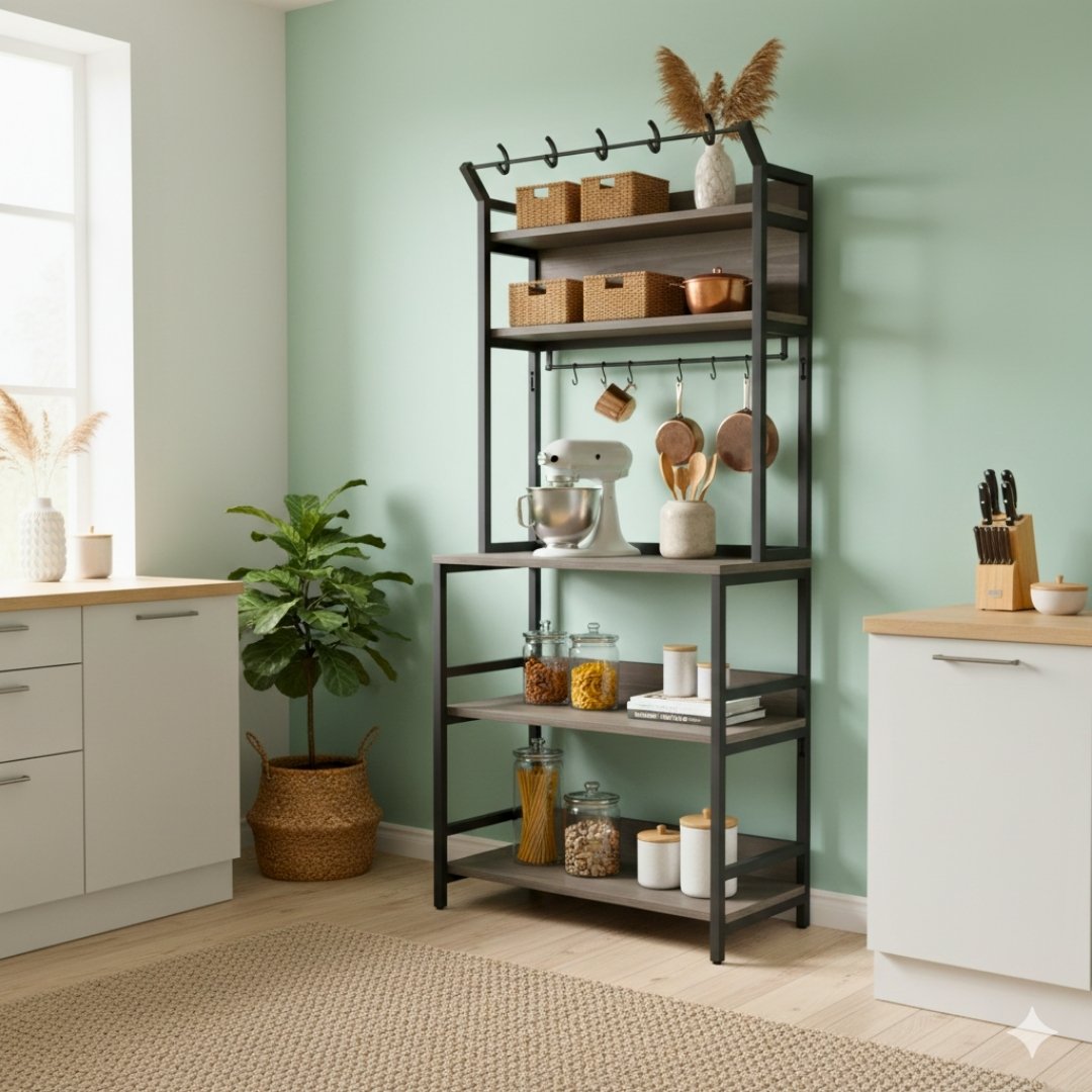 Tủ để đồ gỗ MDF phủ melamine kết hợp khung sắt sơn tĩnh điện phong cách hiện đại – KN Home Décor