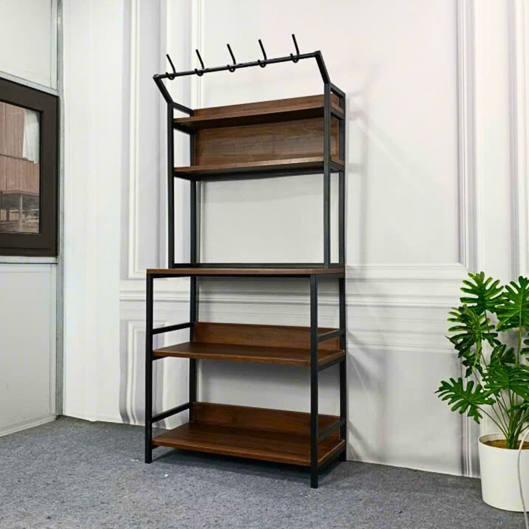 Tủ để đồ gỗ MDF phủ melamine kết hợp khung sắt sơn tĩnh điện phong cách hiện đại – KN Home Décor