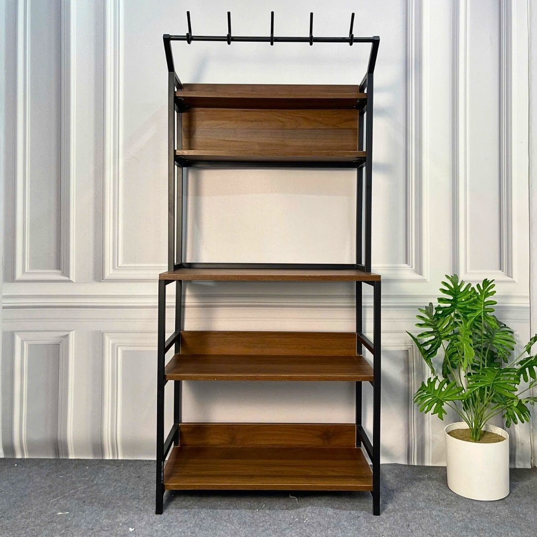 Tủ để đồ gỗ MDF phủ melamine kết hợp khung sắt sơn tĩnh điện phong cách hiện đại – KN Home Décor