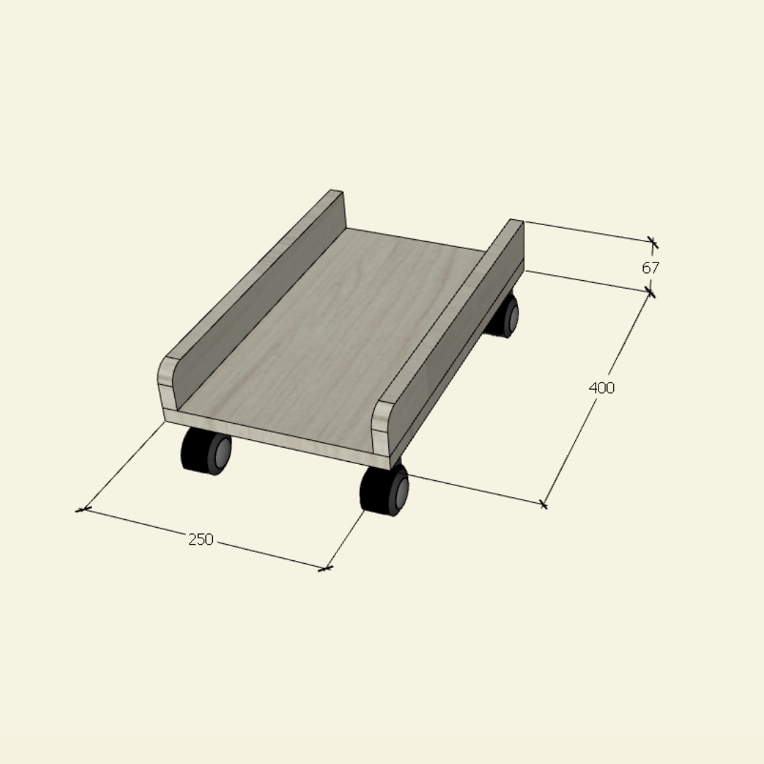 kệ để thùng máy tính có bánh xe