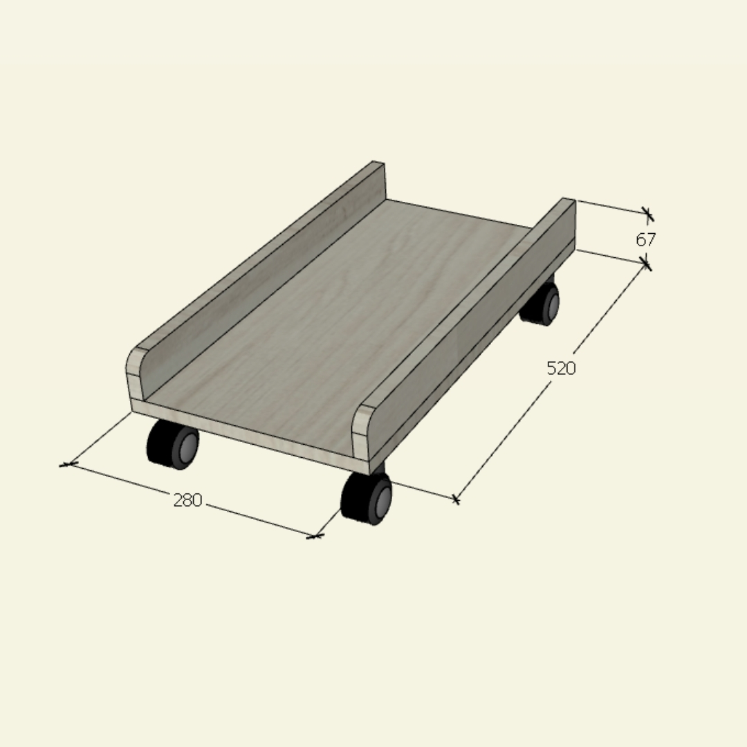 kệ để thùng máy tính có bánh xe