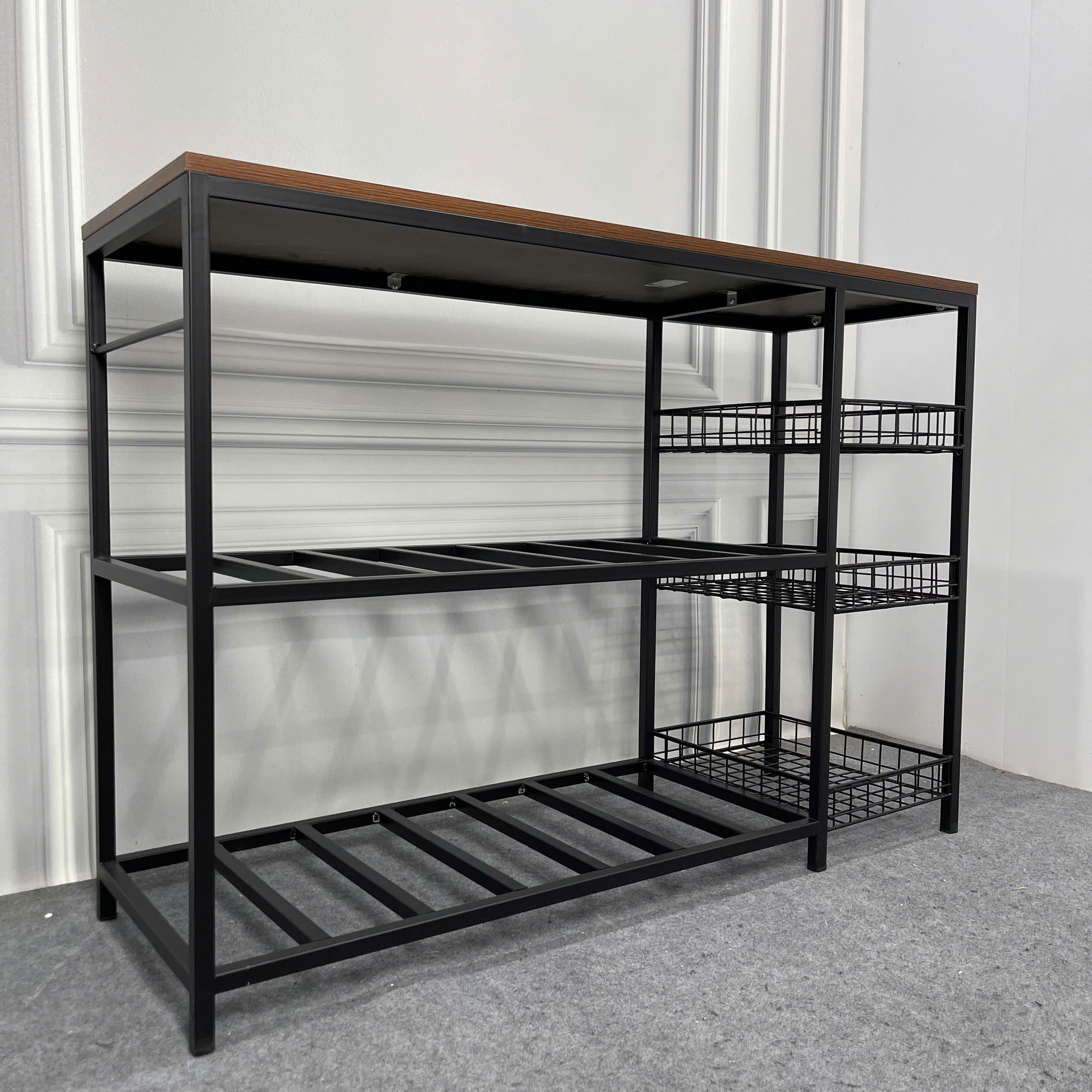 Kệ để đồ bếp khung sắt sơn tĩnh điện chắc chắn nhiều tầng