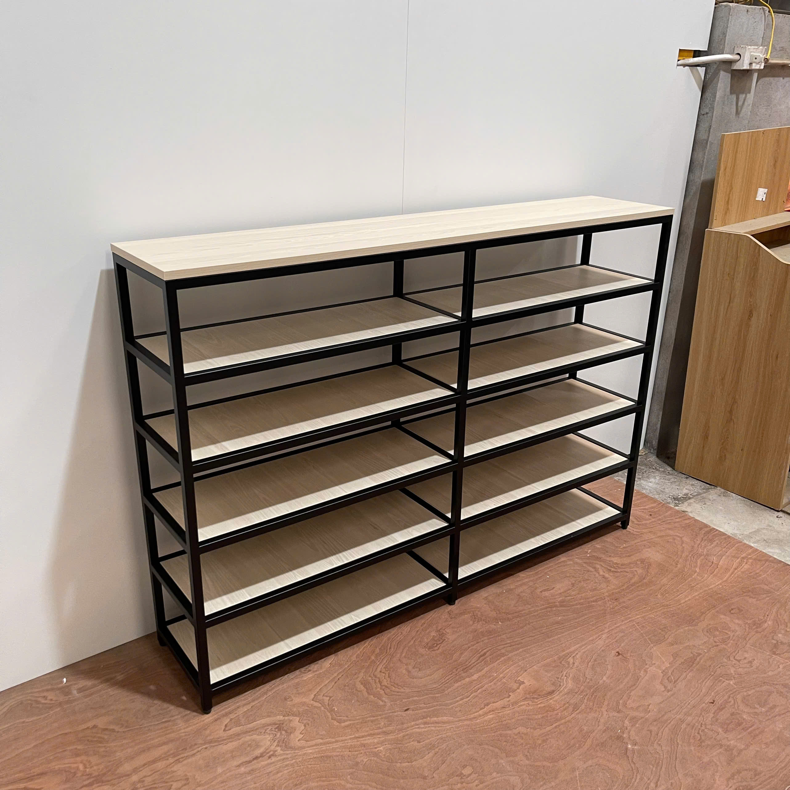 Kệ Để Giày Khung Sắt Hộp 20x20 Sơn Tĩnh Điện 146x30x100cm Đa Tầng KN Home Decor