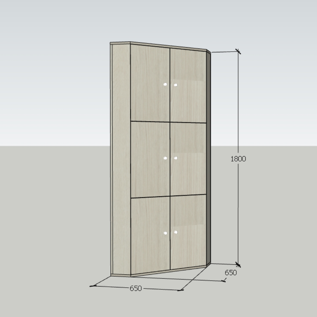 Kệ góc MDF phủ Melamine nhiều tầng, giúp tận dụng góc tường hiệu quả, thương hiệu KN Home Decor.