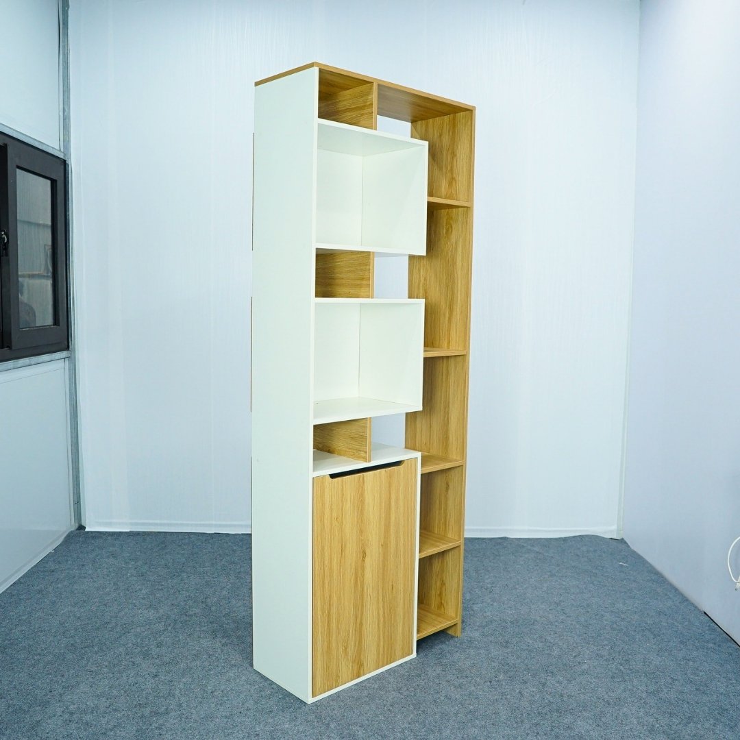 Kệ sách MDF phủ Melamine thiết kế hiện đại, nhiều tầng chứa, thương hiệu KN Home Decor.