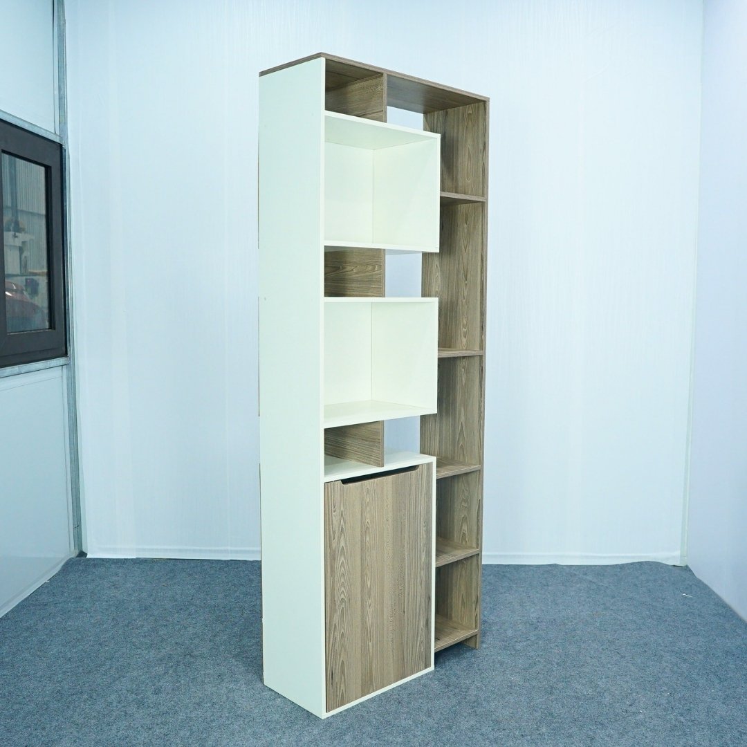 Kệ sách MDF phủ Melamine thiết kế hiện đại, nhiều tầng chứa, thương hiệu KN Home Decor.