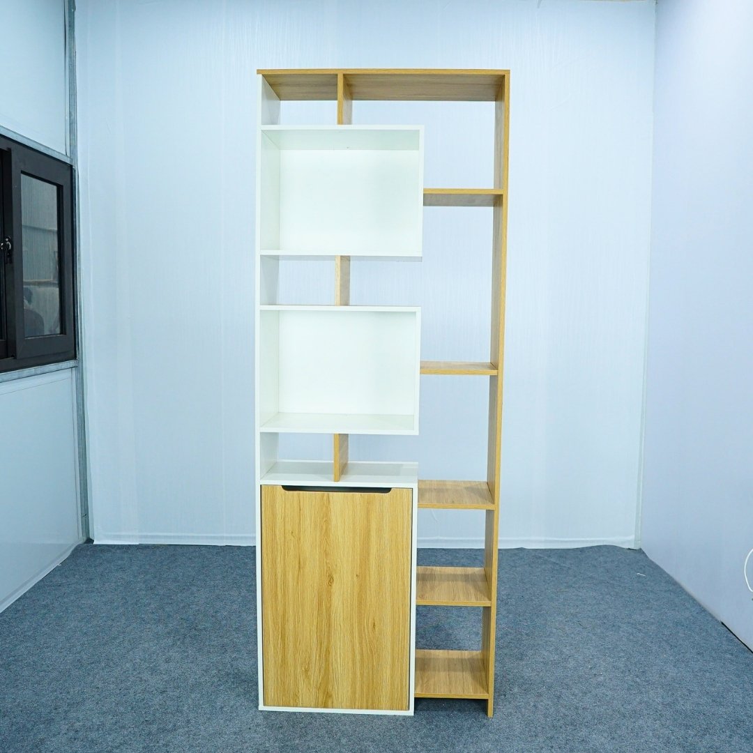 Kệ sách MDF phủ Melamine thiết kế hiện đại, nhiều tầng chứa, thương hiệu KN Home Decor.