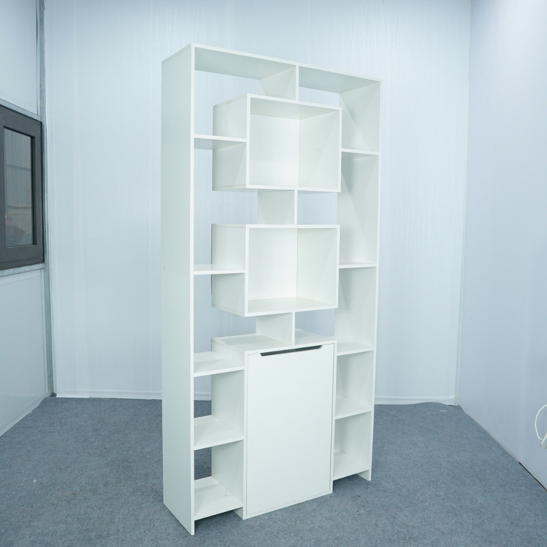 Kệ sách MDF phủ Melamine thiết kế hiện đại, nhiều tầng chứa, thương hiệu KN Home Decor.