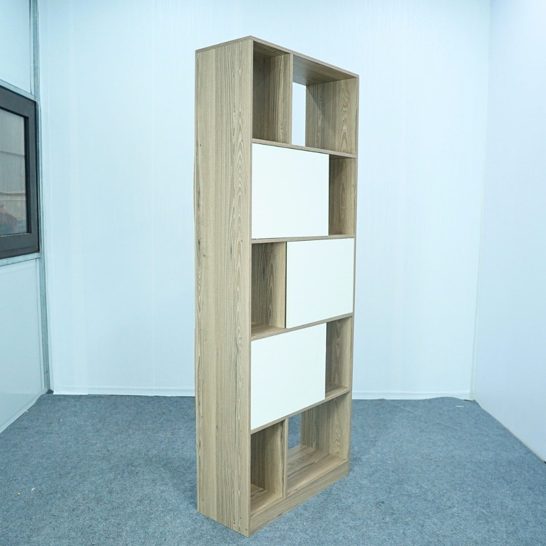 Kệ sách MDF phủ Melamine thiết kế hiện đại, nhiều tầng chứa, thương hiệu KN Home Decor.