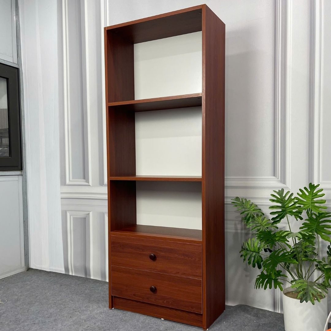 Kệ sách MDF phủ Melamine thiết kế hiện đại, nhiều tầng chứa, thương hiệu KN Home Decor.