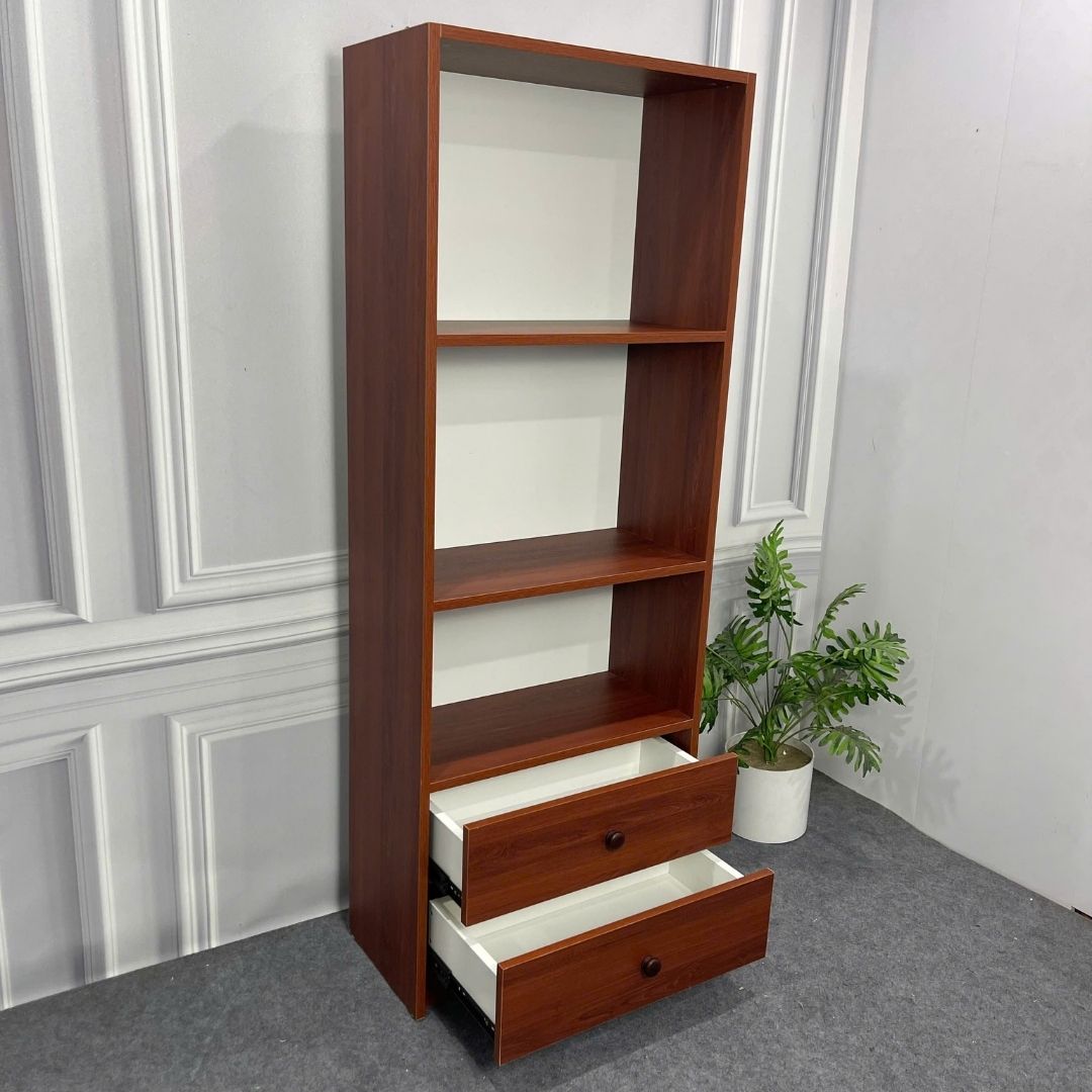 Kệ sách MDF phủ Melamine thiết kế hiện đại, nhiều tầng chứa, thương hiệu KN Home Decor.