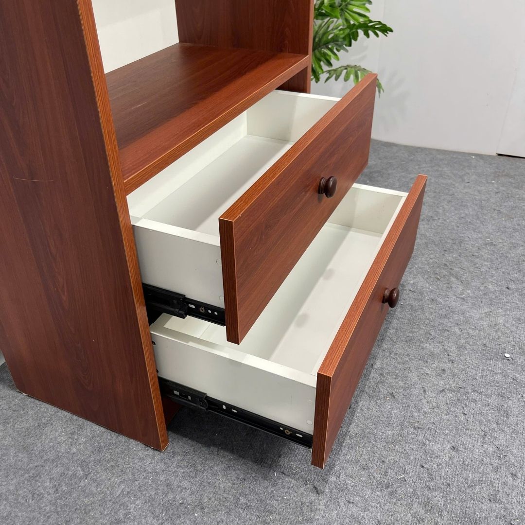 Kệ sách MDF phủ Melamine thiết kế hiện đại, nhiều tầng chứa, thương hiệu KN Home Decor.