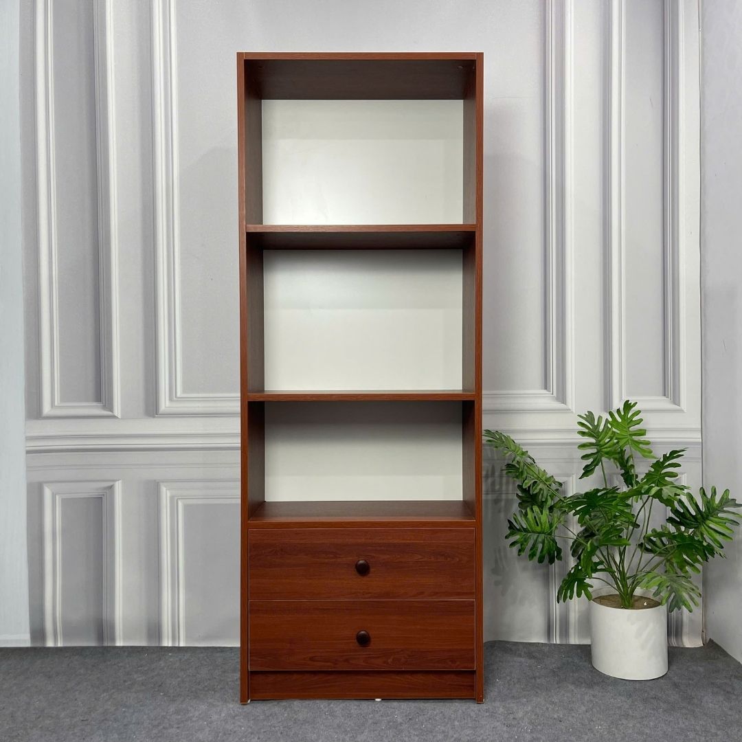 Kệ sách MDF phủ Melamine thiết kế hiện đại, nhiều tầng chứa, thương hiệu KN Home Decor.