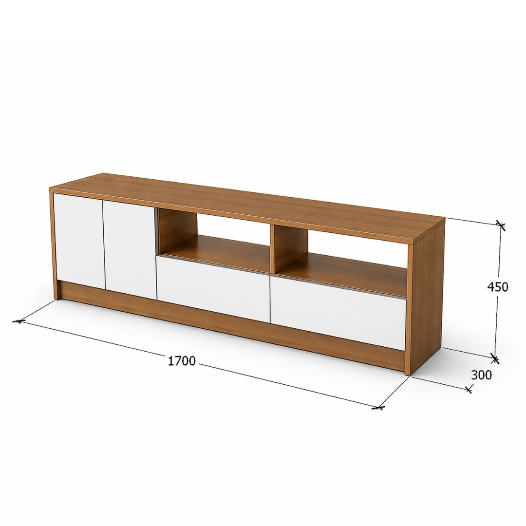 Kệ Tivi MDF Melamine 170x30x45cm Kệ Tivi Phòng Khách Hiện Đại KN Home Decor