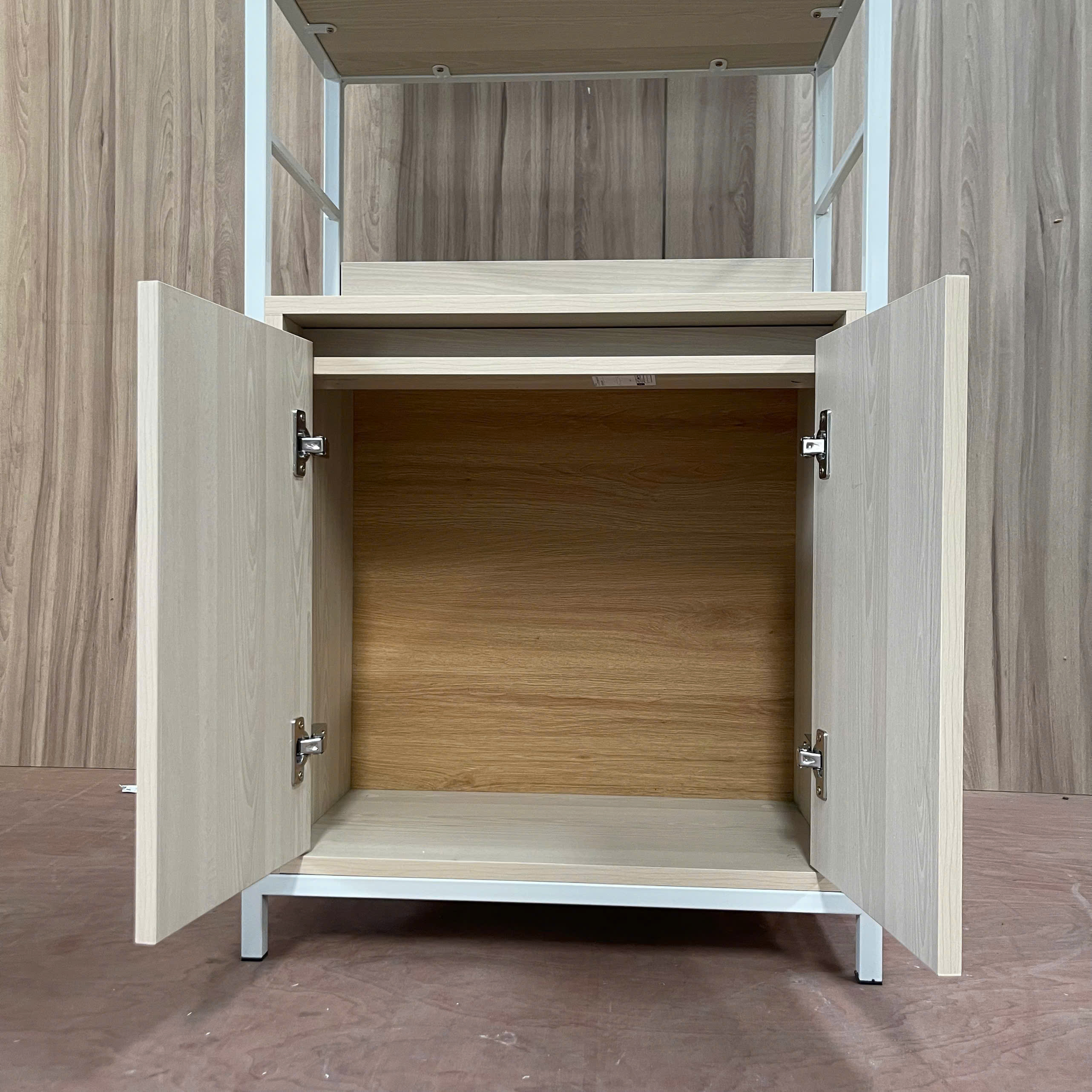 Kệ Trang Trí Khung Sắt 2 Cánh MDF Melamine 60x30x200cm – KN KKS6030200