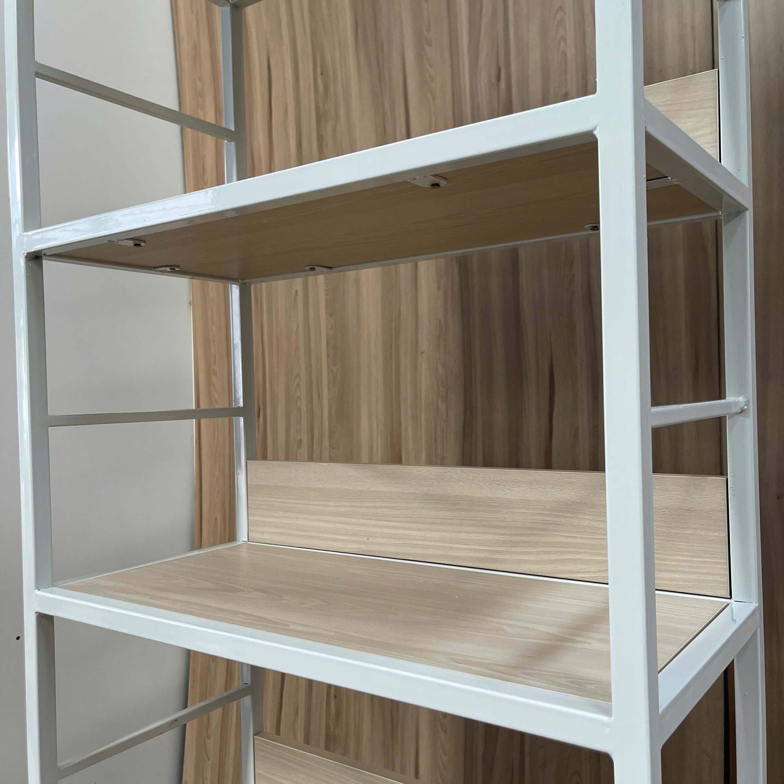 Kệ Trang Trí Khung Sắt 2 Cánh MDF Melamine 60x30x200cm – KN KKS6030200