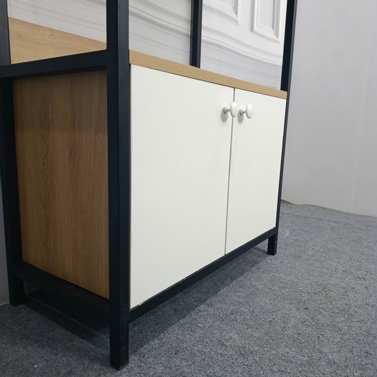 Kệ Trang Trí Khung Sắt MDF Melamine 60x30x180cm Thiết Kế Vòm Hiện Đại KN Home Decor