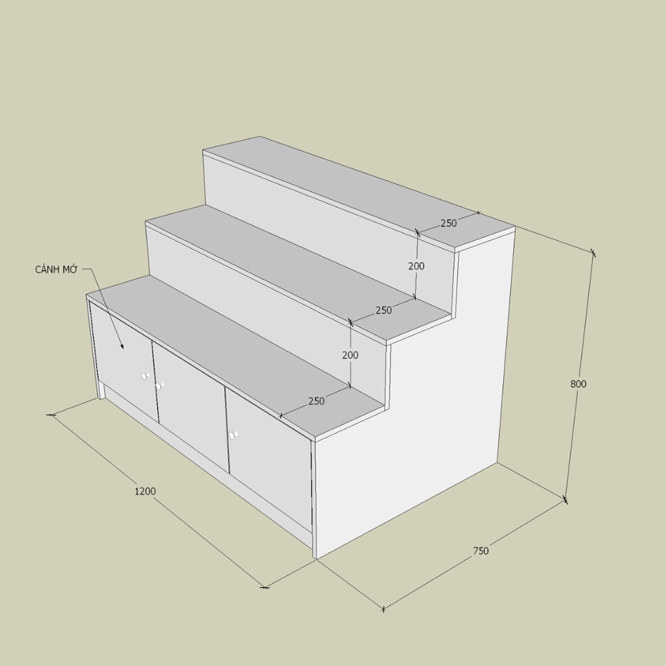Ảnh màu trắng: Kệ trưng bày mỹ phẩm 3 tầng gỗ MDF phủ Melamine màu trắng kích thước 120x75x80 cm, thiết kế hiện đại cho showroom và cửa hàng.