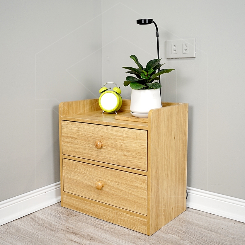 Tab đầu giường MDF phủ Melamine thiết kế tối giản, có ngăn kéo tiện dụng, thương hiệu KN Home Decor.