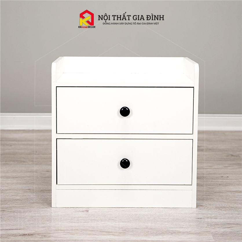 Tab đầu giường MDF phủ Melamine thiết kế tối giản, có ngăn kéo tiện dụng, thương hiệu KN Home Decor.