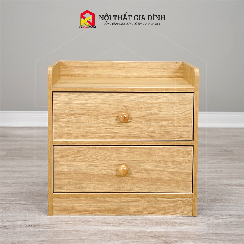 Tab đầu giường MDF phủ Melamine thiết kế tối giản, có ngăn kéo tiện dụng, thương hiệu KN Home Decor.