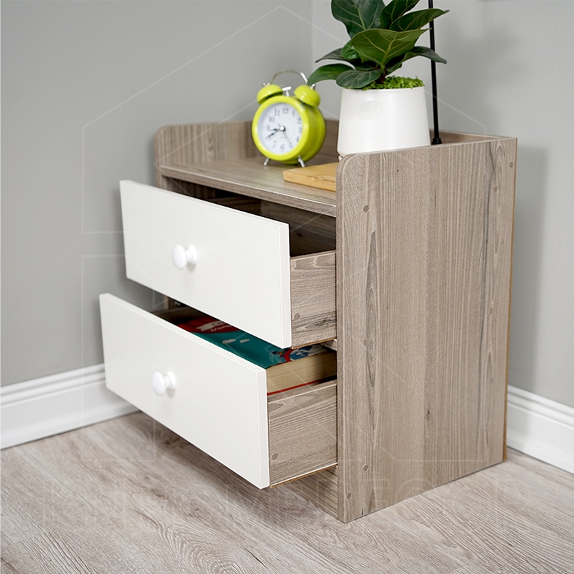 Tab đầu giường MDF phủ Melamine thiết kế tối giản, có ngăn kéo tiện dụng, thương hiệu KN Home Decor.