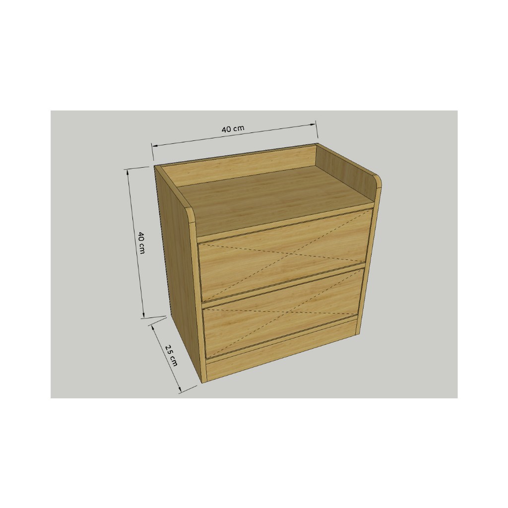 Tab đầu giường MDF phủ Melamine thiết kế tối giản, có ngăn kéo tiện dụng, thương hiệu KN Home Decor.