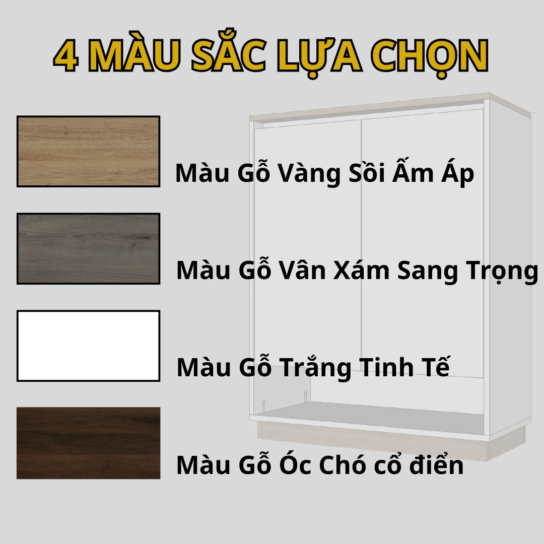 Tủ giày gỗ MDF phủ Melamine  hiện đại, thiết kế đa năng, nhiều kích thước, thương hiệu KN Home Decor.