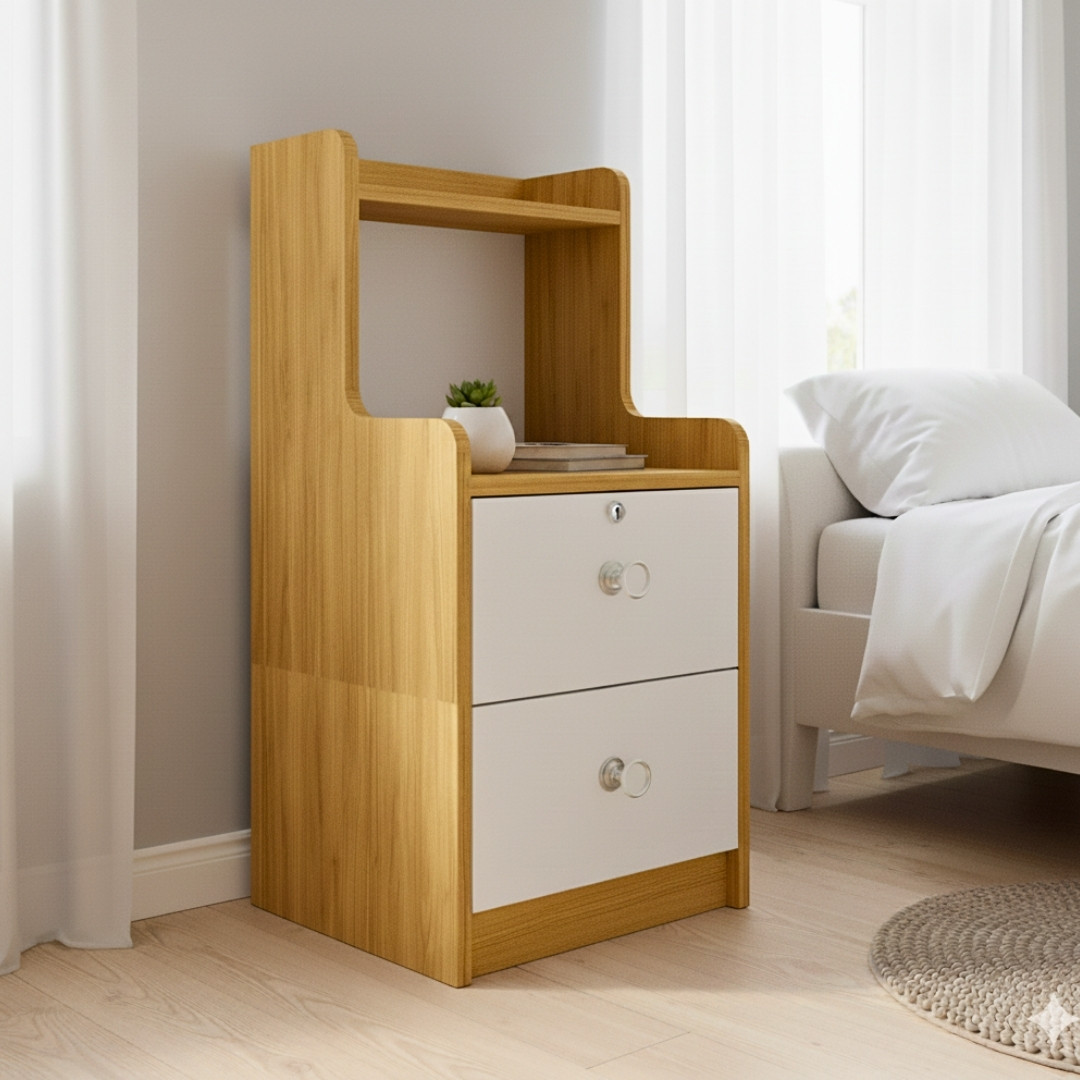 Tab đầu giường MDF phủ Melamine thiết kế tối giản, có ngăn kéo tiện dụng, thương hiệu KN Home Decor.