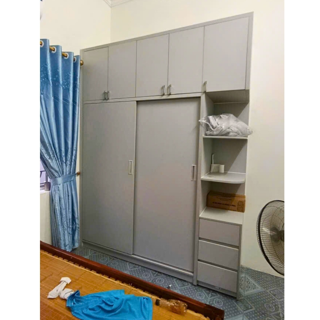 Tủ áo cánh lùa gỗ MDF phủ Melamine hiện đại – tiết kiệm không gian, sang trọng – KN Home Décor
