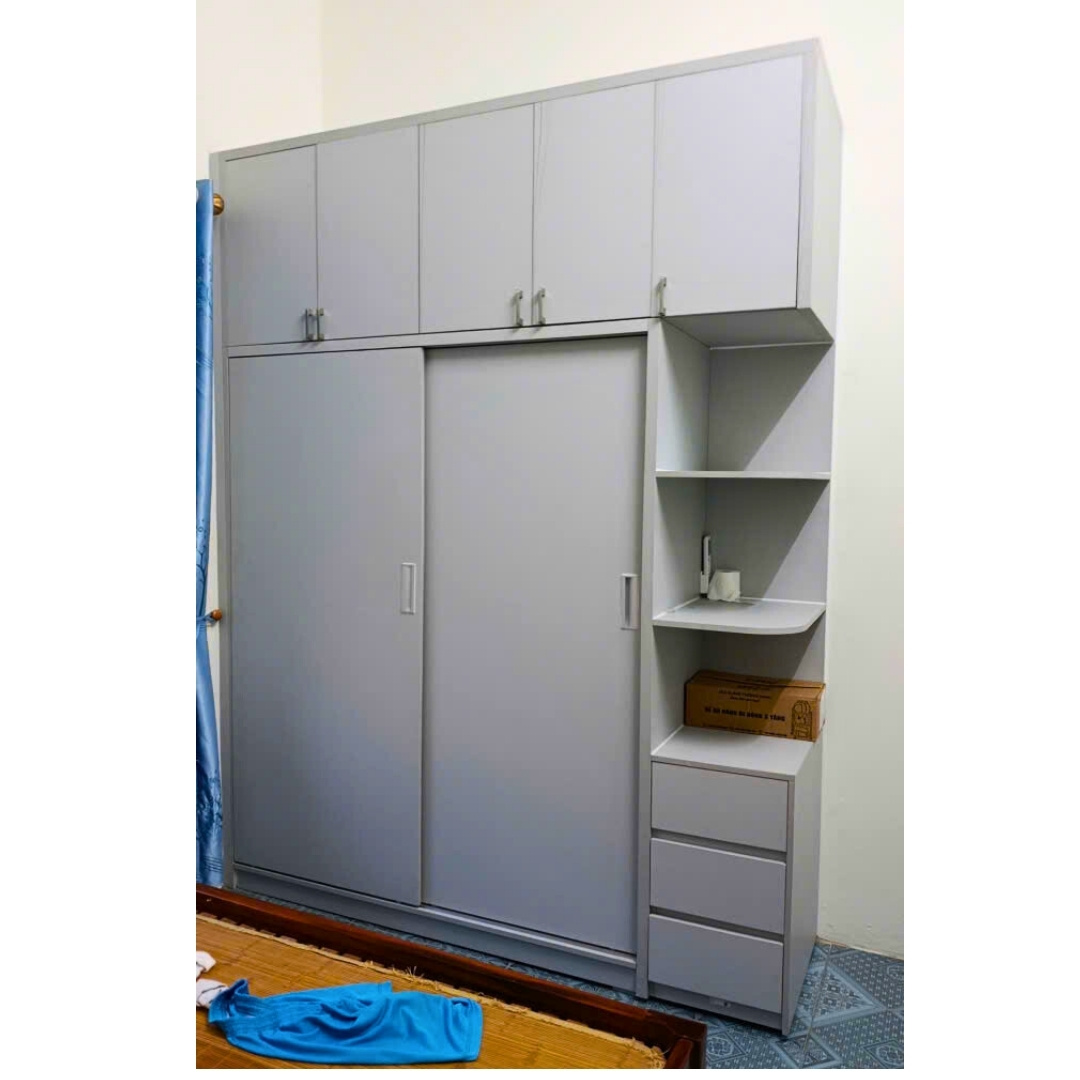 Tủ áo cánh lùa gỗ MDF phủ Melamine hiện đại – tiết kiệm không gian, sang trọng – KN Home Décor