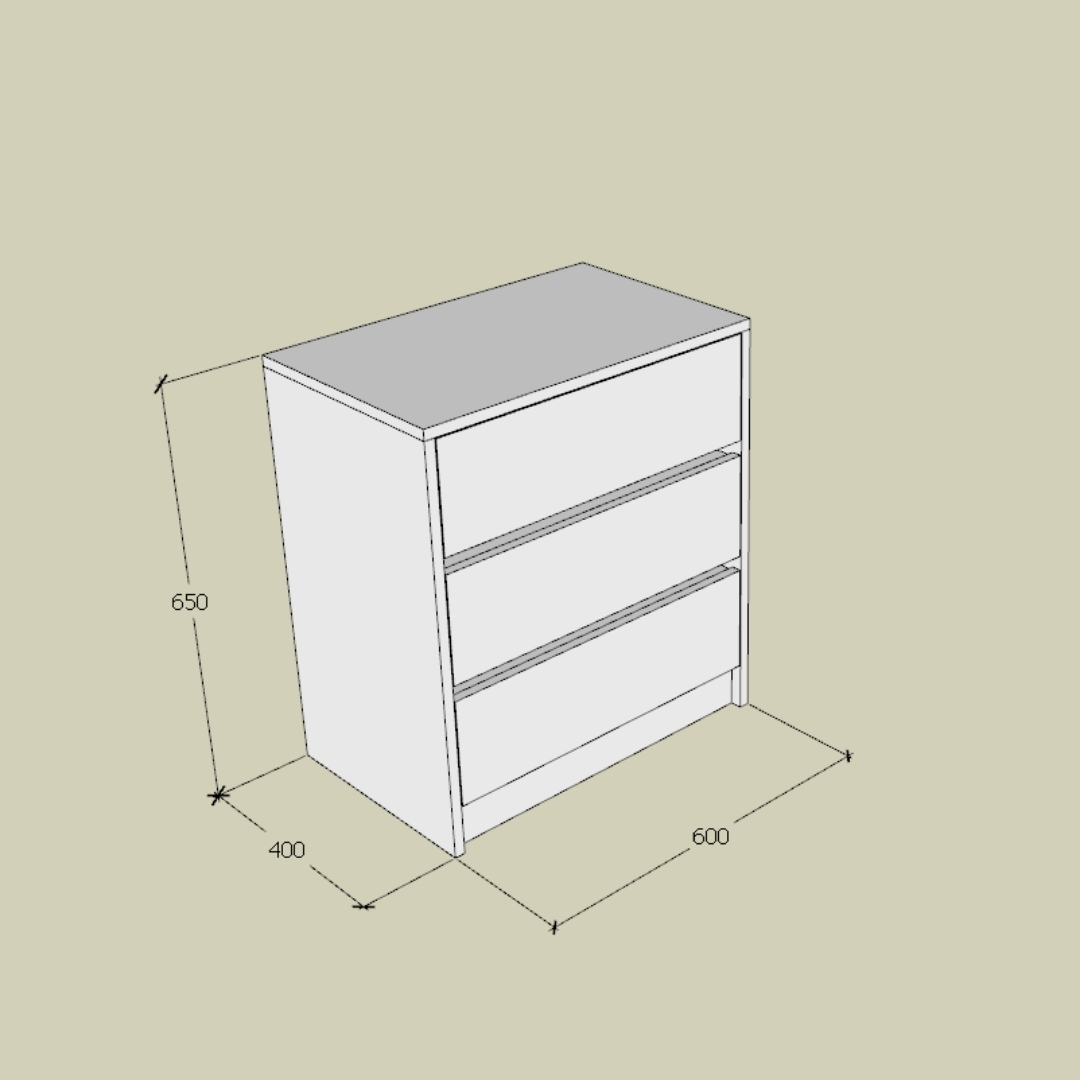 Tủ đầu giường phong cách tối giản phù hợp căn hộ chung cư.