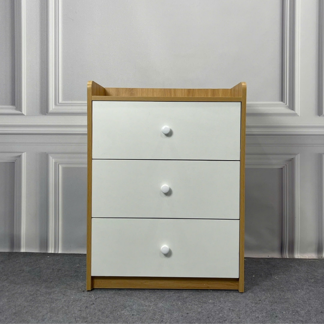 Tủ đầu giường 3 ngăn kéo ray bi trượt êm ái