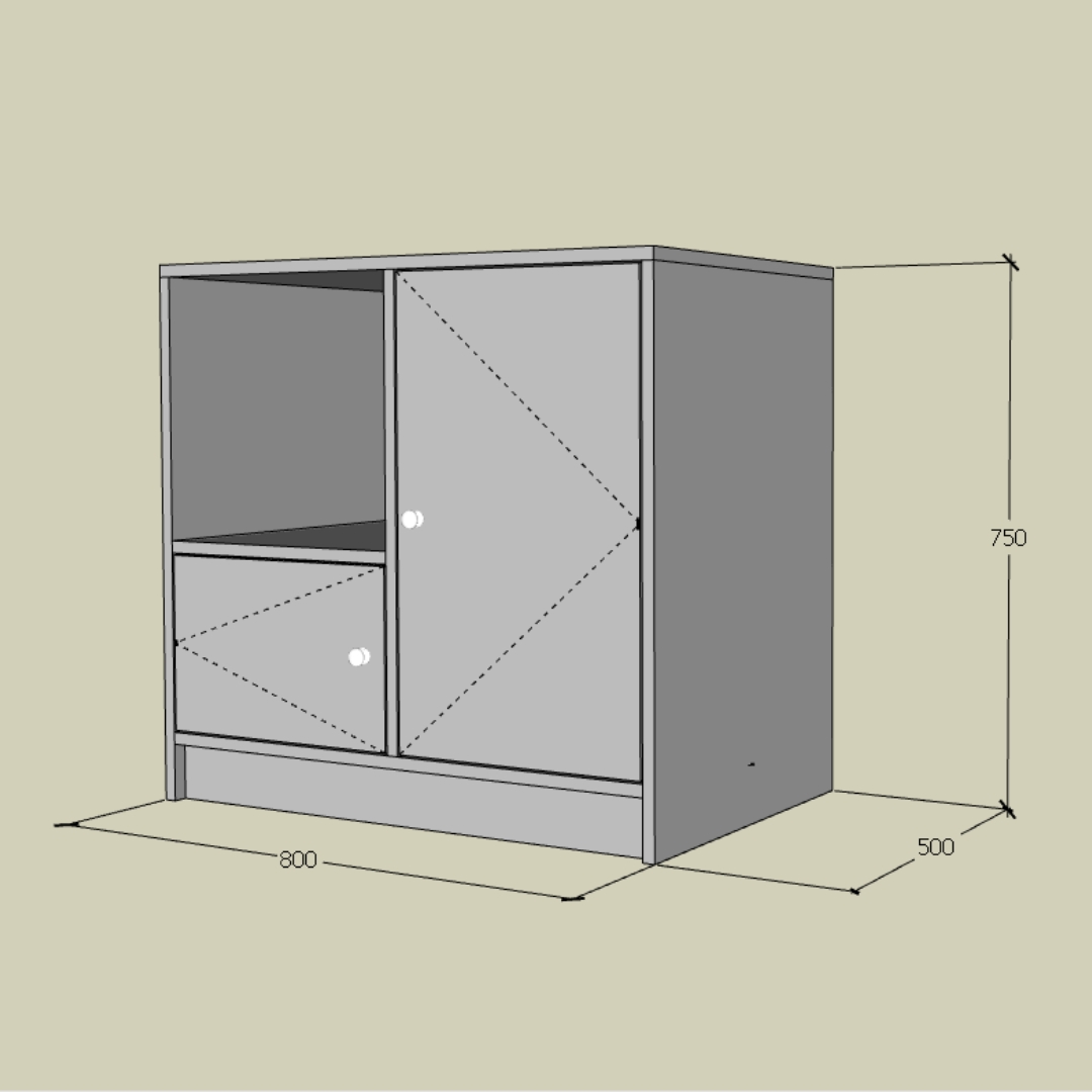 Tủ kệ để đồ gỗ MDF phủ melamine  phong cách hiện đại – KN Home Décor