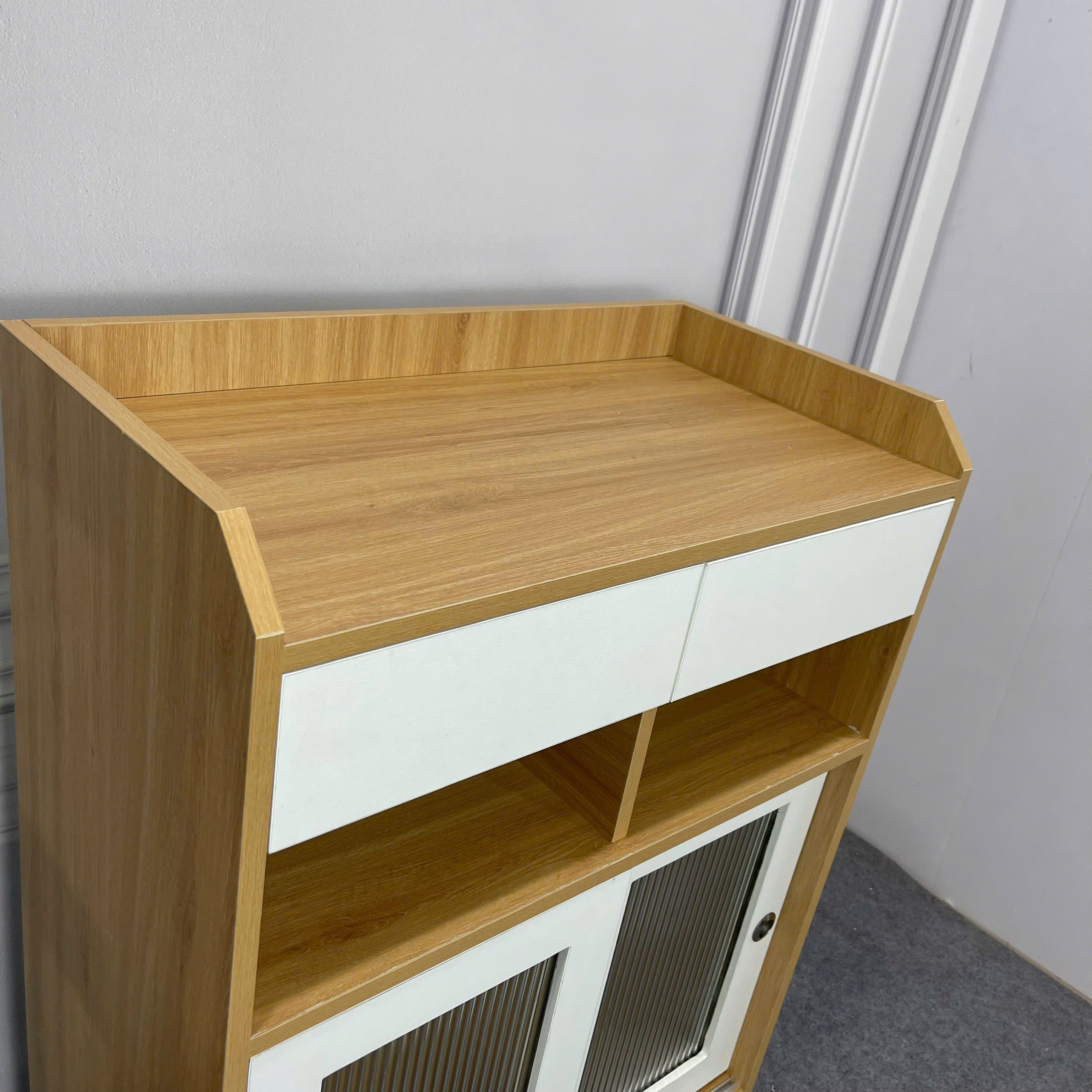 Tủ để đồ bếp có ngăn kéo ray bi 3 lớp